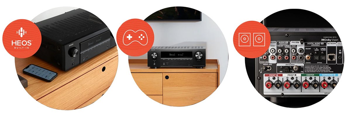 Denon AVR-X1800 AV Receiver Ev Sineması Surround Amplifier 